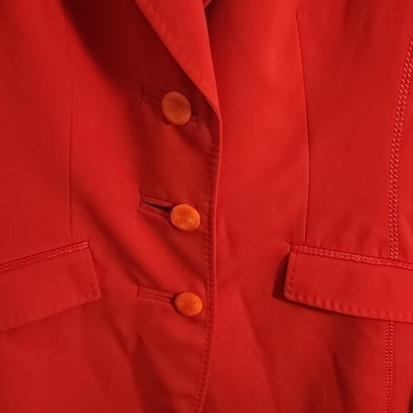 Les Copains red blazer made in Italy fully lined Size 48 - Picture 2 of 11